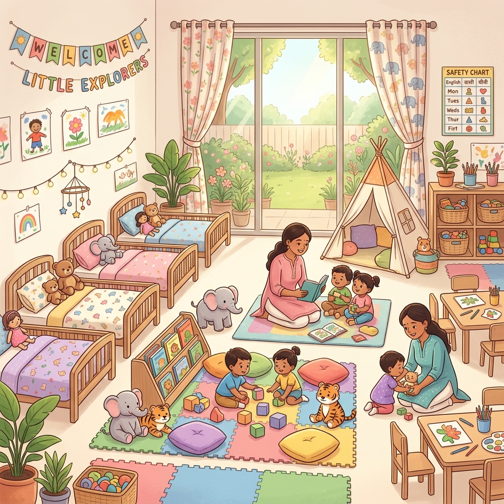 Smart Champs Pre Schools — Safe and loving Day Care room in Ayapakkam Chennai